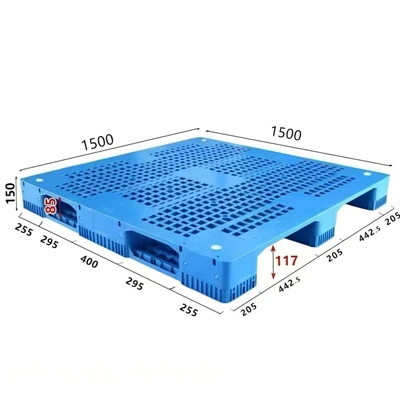 1500 * 1500 * 170 Palety modułowe HDPE z otwartym pokładem do fabryk tekstylnych
